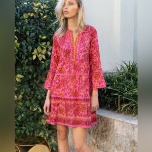 Turquoise Paisley, Lightweight Midi-Dress